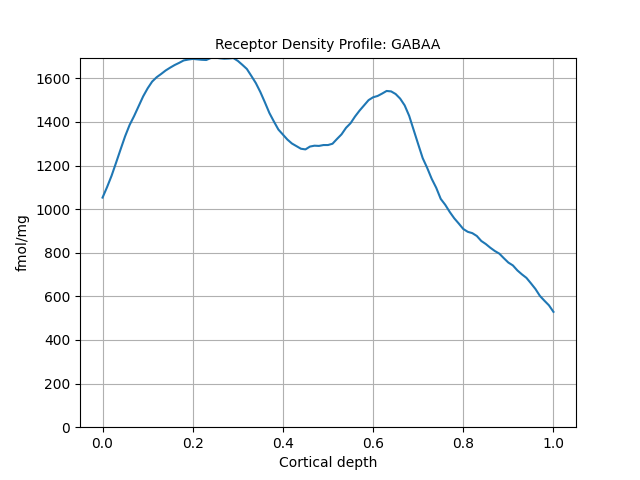 Receptor Density Profile: GABAA